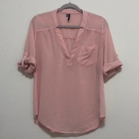 Dusty Rose Chiffon Blouse - Picture 3 of 4